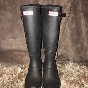 Hunter rain boots tall